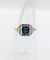 Bague 52 Bague Art déco en or jaune 18k avec pierre bleue (circa 1920) 58 Facettes A07153