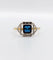Bague 52 Bague Art déco en or jaune 18k avec pierre bleue (circa 1920) 58 Facettes A07153