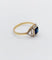 Bague 52 Bague Art déco en or jaune 18k avec pierre bleue (circa 1920) 58 Facettes A07153