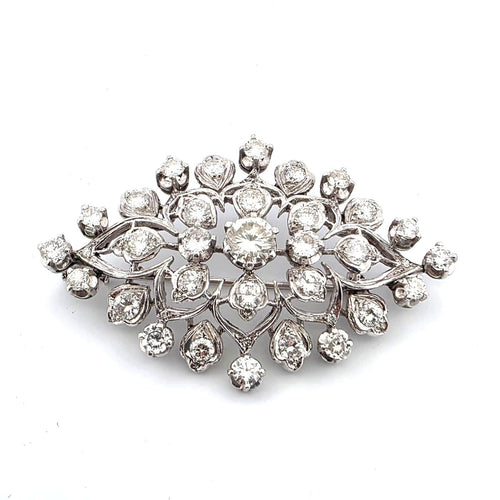 Broche Spilla - Broche en or blanc 18 kt avec diamants 58 Facettes SP OC
