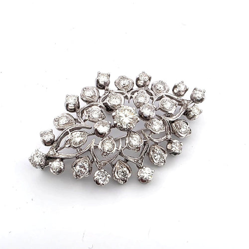 Broche Spilla - Broche en or blanc 18 kt avec diamants 58 Facettes SP OC