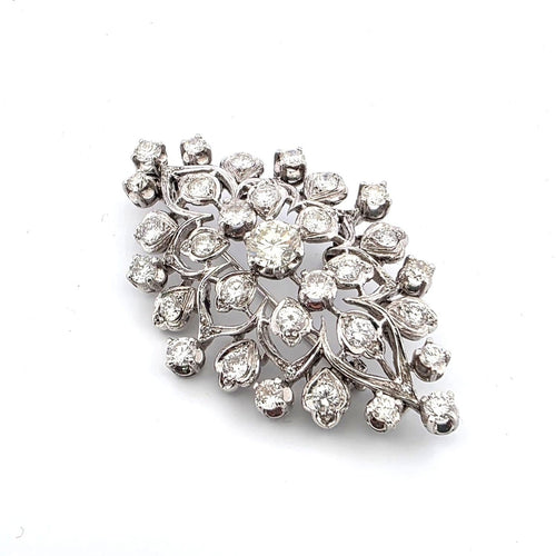 Broche Spilla - Broche en or blanc 18 kt avec diamants 58 Facettes SP OC