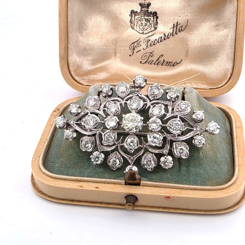Broche Spilla - Broche en or blanc 18 kt avec diamants 58 Facettes SP OC