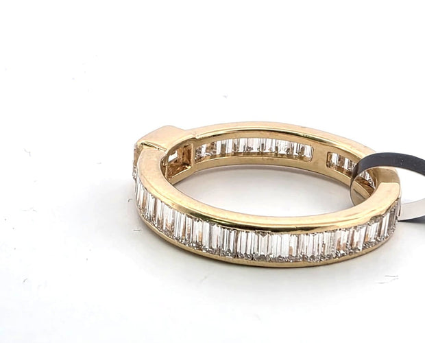 Bague 57 Bague veretta - Or jaune 18 kt et diamants baguette 58 Facettes 294/26 Q