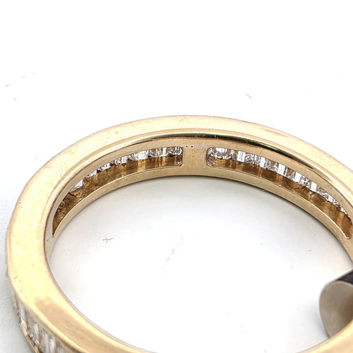 Bague 57 Bague veretta - Or jaune 18 kt et diamants baguette 58 Facettes 294/26 Q