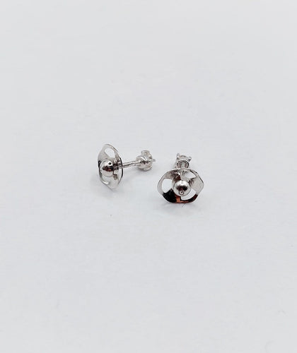 Boucles d'oreilles Puces d'oreilles vintage en or blanc 18k et diamants 58 Facettes A07195