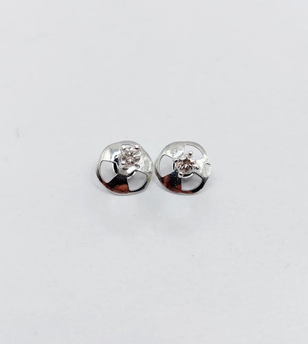 Boucles d'oreilles Puces d'oreilles vintage en or blanc 18k et diamants 58 Facettes A07195