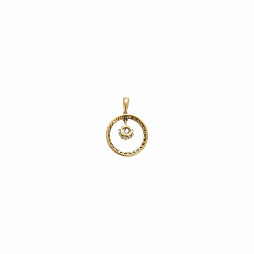 Pendentif Pendentif en or jaune 750/1000 pavé de diamants 58 Facettes BO/230131