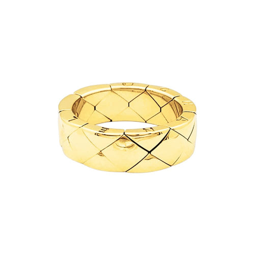 Bague 53 Bague Chanel, "Matelassé", or jaune. 58 Facettes 35656