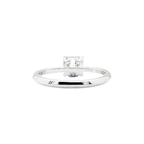 Bague 53 Bague solitaire Tiffany & Co, "True", platine et diamant. 58 Facettes 35643