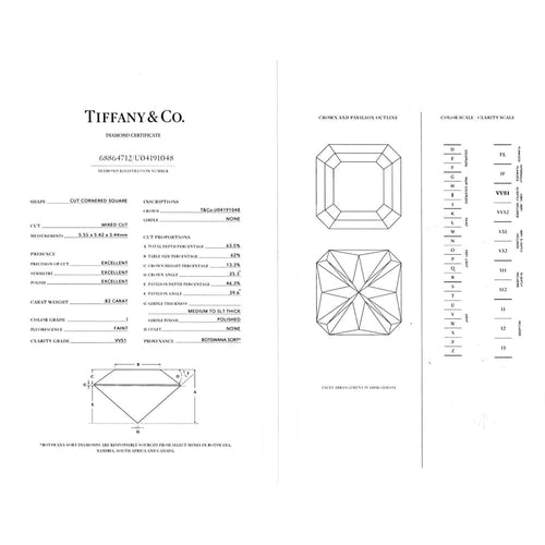 Bague 53 Bague solitaire Tiffany & Co, "True", platine et diamant. 58 Facettes 35643