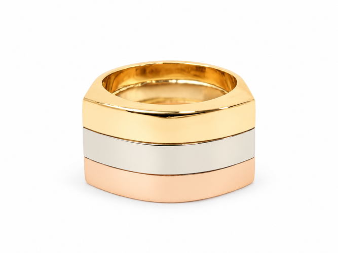 Bague 51 Bague vintage en 3 ors 18 carats 58 Facettes 33753