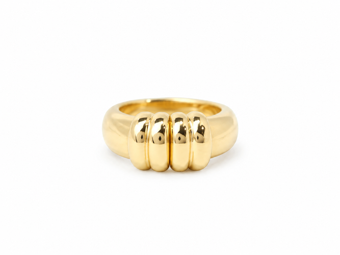 Bague 51 Bague vintage coulissante en or jaune 18 carats et diamants 58 Facettes 33757