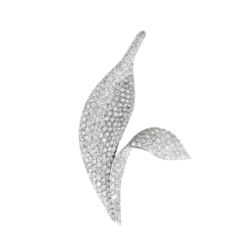 Broche Épi - Broche en or blanc et diamants 58 Facettes 65000029