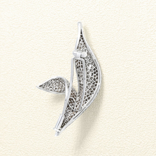 Broche Broche Épi en or blanc et diamants 58 Facettes 65000029