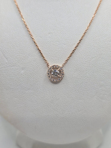 Collier Collier en or rose 18k serti de diamants 58 Facettes #BT