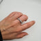 Bague 58 Alliance tour complet en or blanc et diamants 58 Facettes #BT