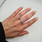 Bague 58 Alliance tour complet en or blanc et diamants 58 Facettes #BT