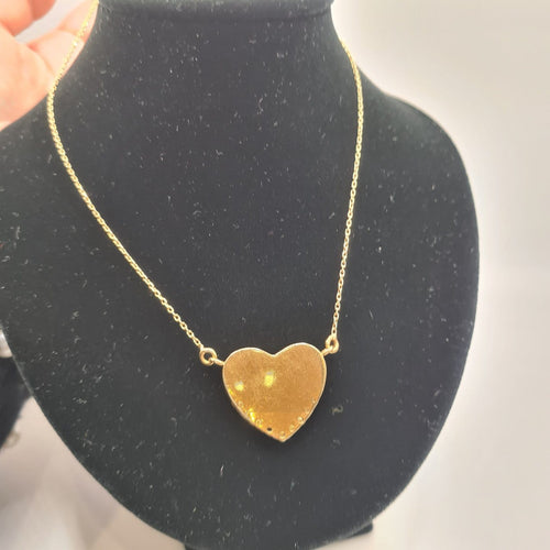 Collier Collier cœur en or jaune 18k 58 Facettes #BT