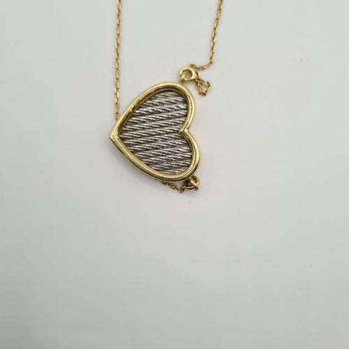 Collier Collier cœur en or jaune 18k 58 Facettes #BT