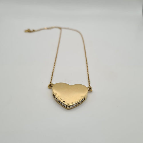 Collier Collier cœur en or jaune 18k 58 Facettes #BT