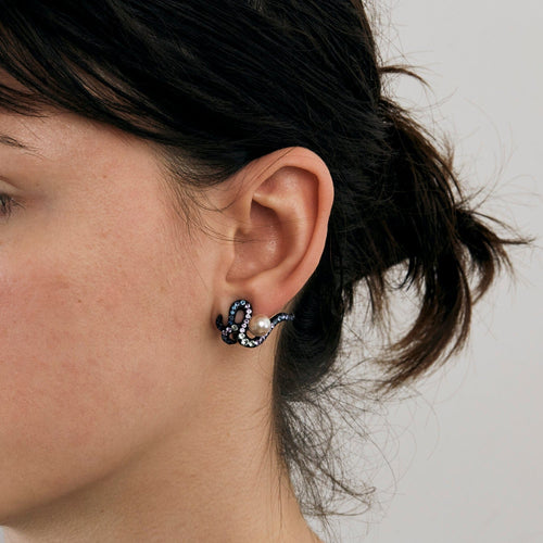 Boucles d'oreilles Boucles d'oreilles dépareillées en or blanc et pierres de couleurs 58 Facettes BO/230054