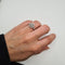 Bague 53 Bague solitaire en or blanc 18k avec diamants 58 Facettes #BT