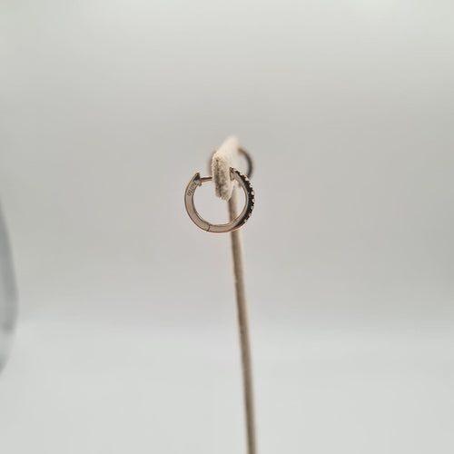 Boucles d'oreilles Créoles - Boucles d'oreilles en or rose et diamants 58 Facettes #BT