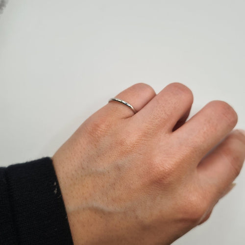 Bague 49 Alliance - Bague en or blanc 18k 1,7 mm 58 Facettes #BT