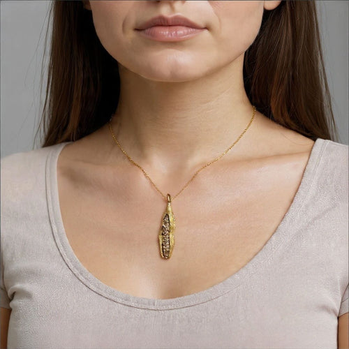 Pendentif Cartier - Pendentif Épi de maïs vintage en or blanc et jaune 18 ct 58 Facettes 58FC29