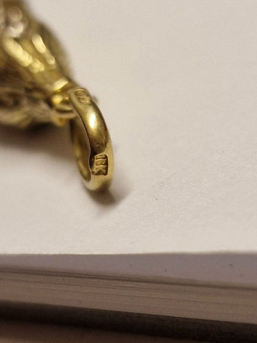 Pendentif Cartier - Pendentif Épi de maïs vintage en or blanc et jaune 18 ct 58 Facettes 58FC29