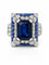 Bague 51 Bague Art déco en platine, diamants et saphirs 58 Facettes Cs