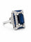 Bague 51 Bague Art déco en platine, diamants et saphirs 58 Facettes Cs