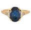Bague - Saphir, diamant en or jaune