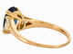 Bague - Saphir, diamant en or jaune