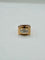 Bague tank en or jaune et diamants