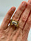 Bague tank en or jaune et diamants
