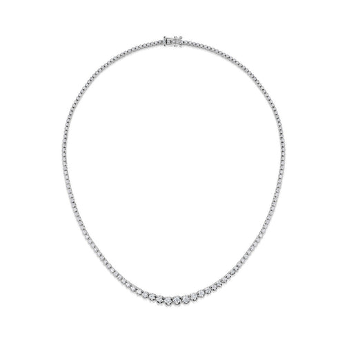 AITCHES - Collier tennis gradué en or blanc 18K et diamants
