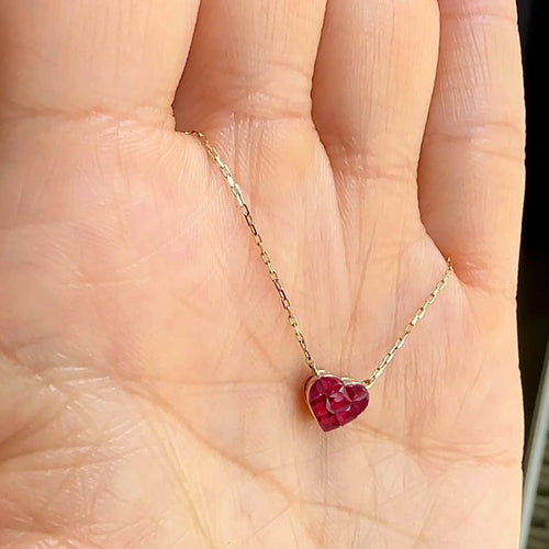 AITCHES - Collier Ruby by Heart en or 18K et rubis