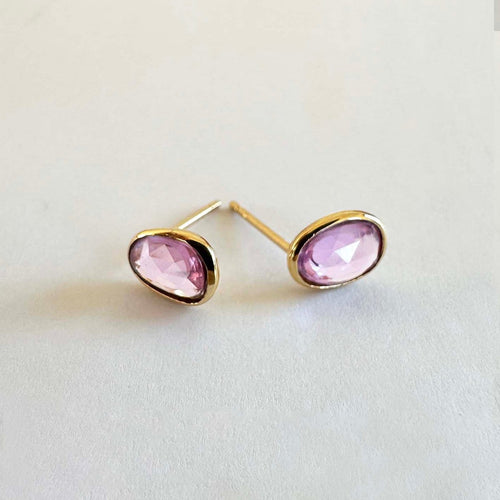 Boucles d'oreilles AITCHES Love More - Boucles d'oreilles en or 18K et saphirs roses 58 Facettes GER1041DP