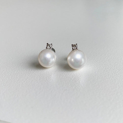 Boucles d'oreilles Underwater - Boucles d'oreilles perles Akoya diamants en or blanc 18K 58 Facettes GER1321WG