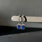 AITCHES - Boucles d'oreilles pendantes saphirs et diamants en or blanc 18K