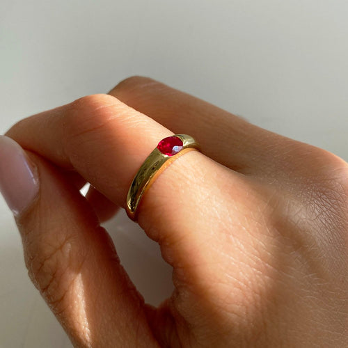 AITCHES - Bague rubis ovale en or 18K