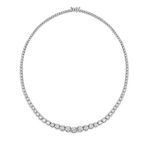 AITCHES - Collier tennis dégradé Disco en or blanc 18K diamants