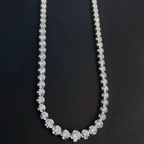 Collier AITCHES - Collier tennis dégradé Disco en or blanc 18K diamants 58 Facettes GPD1056WG