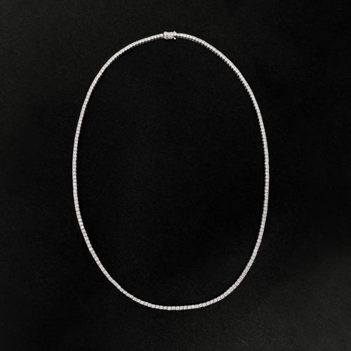 AITCHES - Collier tennis Embrace en or blanc 18K et diamants