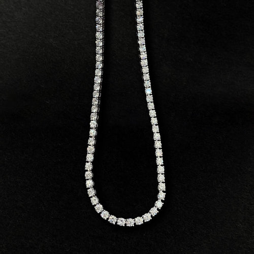 AITCHES - Collier tennis Embrace en or blanc 18K et diamants