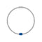 AITCHES - Bracelet tennis en or blanc 18K avec saphir et diamants
