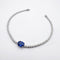 AITCHES - Bracelet tennis en or blanc 18K avec saphir et diamants