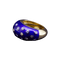 Bubble Ring - Bague en or jaune 18K, émail bleu et diamants